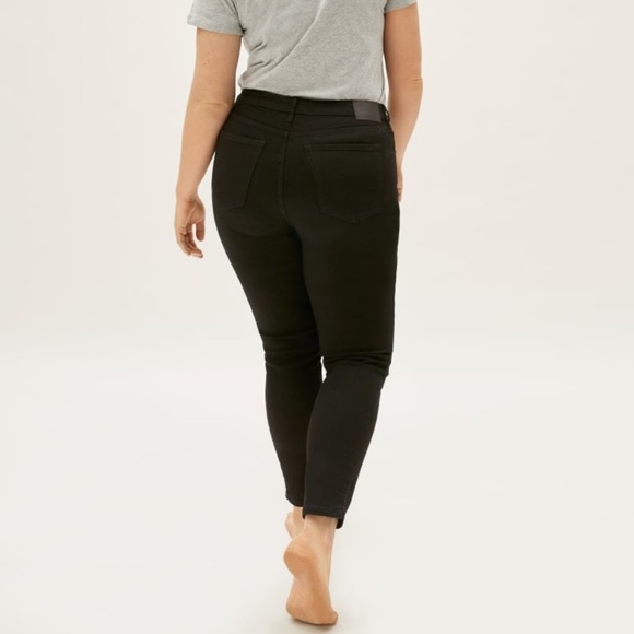 NWT Everlane The Curvy Authentic Stretch High-Rise Skinny Jean Black 25 Ankle - Picture 2 of 13